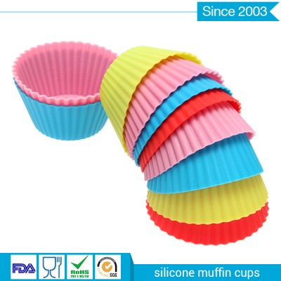 Wholesale BPA/LFGB Free Reusable Silicone Muffin Baking Cup