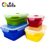 Eco-friendly Food Grade Non-toxic Silicone collapsible food storage containers