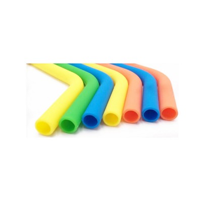 Reusable collapsible silicone drinking straws