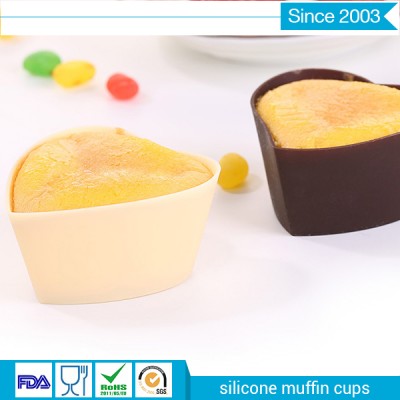 Colored Reusable Silicone Baking Cups/Muffin Cases round Muffin cup mold