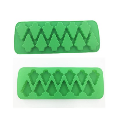 12 cavities christmas tree shape silicone ice tray mold baking cake mold